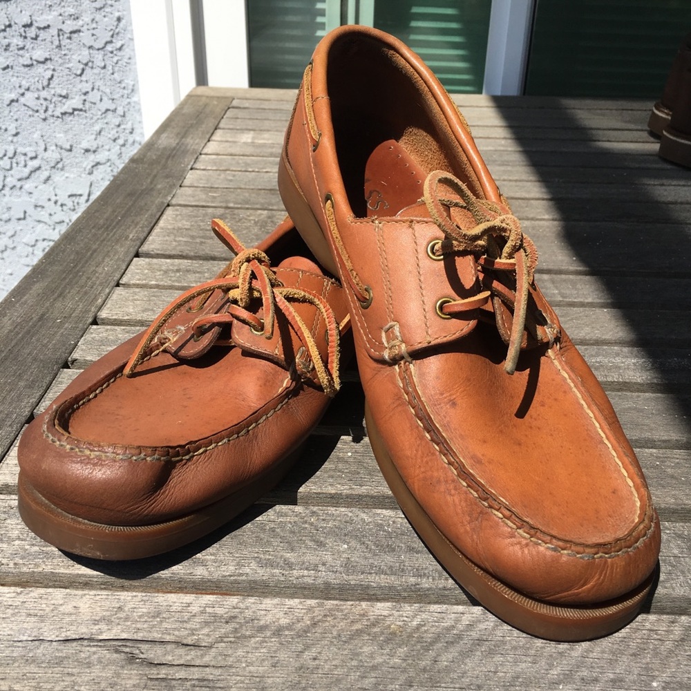 Bass Seafarer Leather Boat Shoes 10.5 W